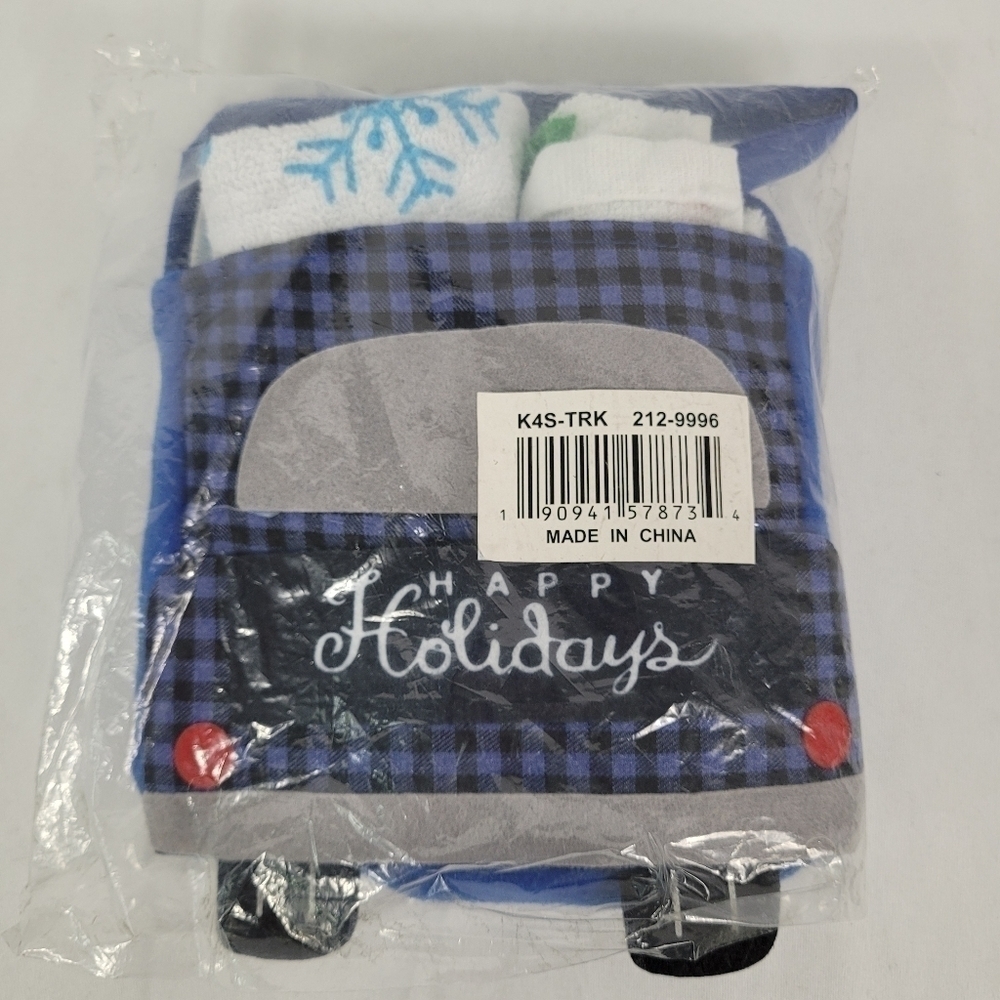 New Christmas Holiday Hand Towels Dish Towels With Happy Holidays Holder
